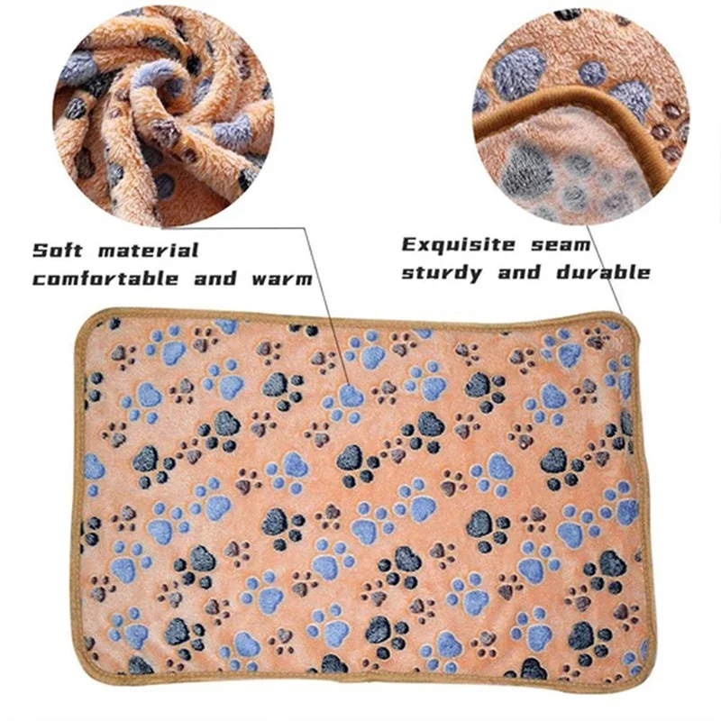 Soft Fluffy Pet Blanket Cute Cartoon Pattern Pet Mat Warm And Comfortable Blanket For Cat Dogs Puppy Pet Supplies