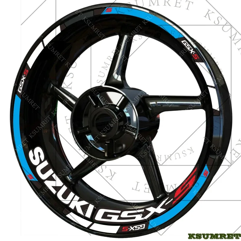 

Vinyl SUZUKI GSX-S Wheel Sticker Logo Motorcycle Rim Decal Stickers Set