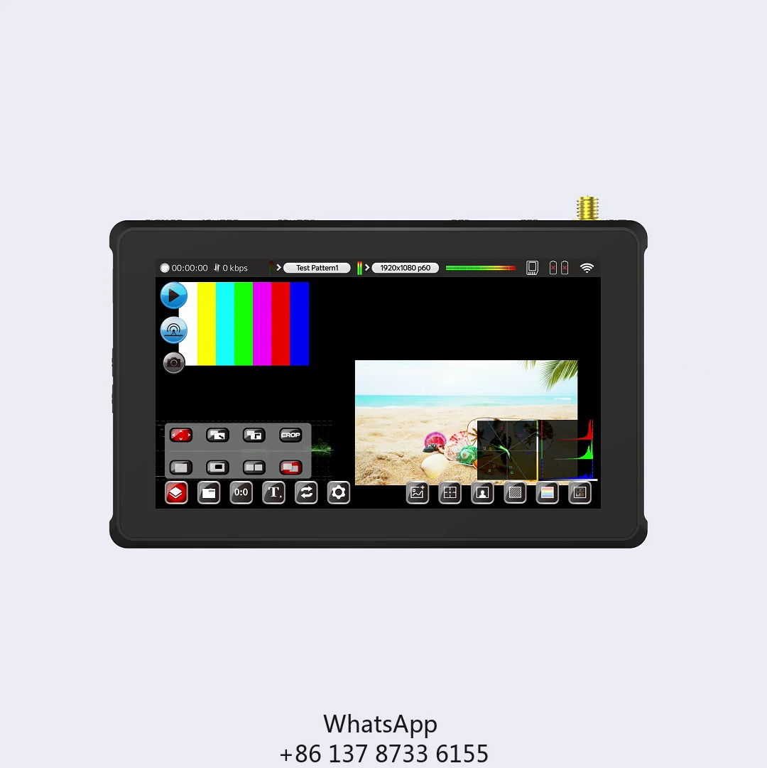 Movmagic X5 4K Compact Pro Multi Format Studio Live Streaming Mixer And Switcher With 5" Touch Screen And 1800 Nits Brightness