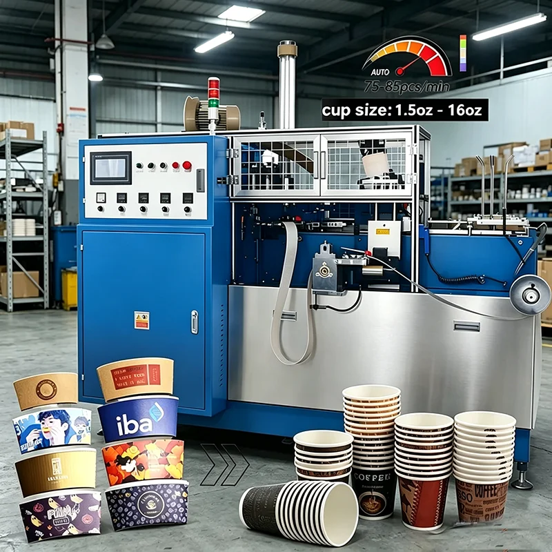 PLC Touch Screen Servo High Speed Paper Cup Forming Machine Eco Friendly Paper Cup Production