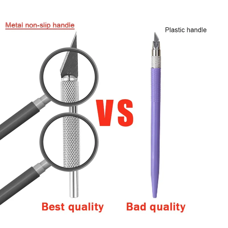 Craft Carving Knife, Double-Edged Handle High Precision Woodcarving Cutter, Multifunction Engraving Non-Slip Art Sculpting Tool