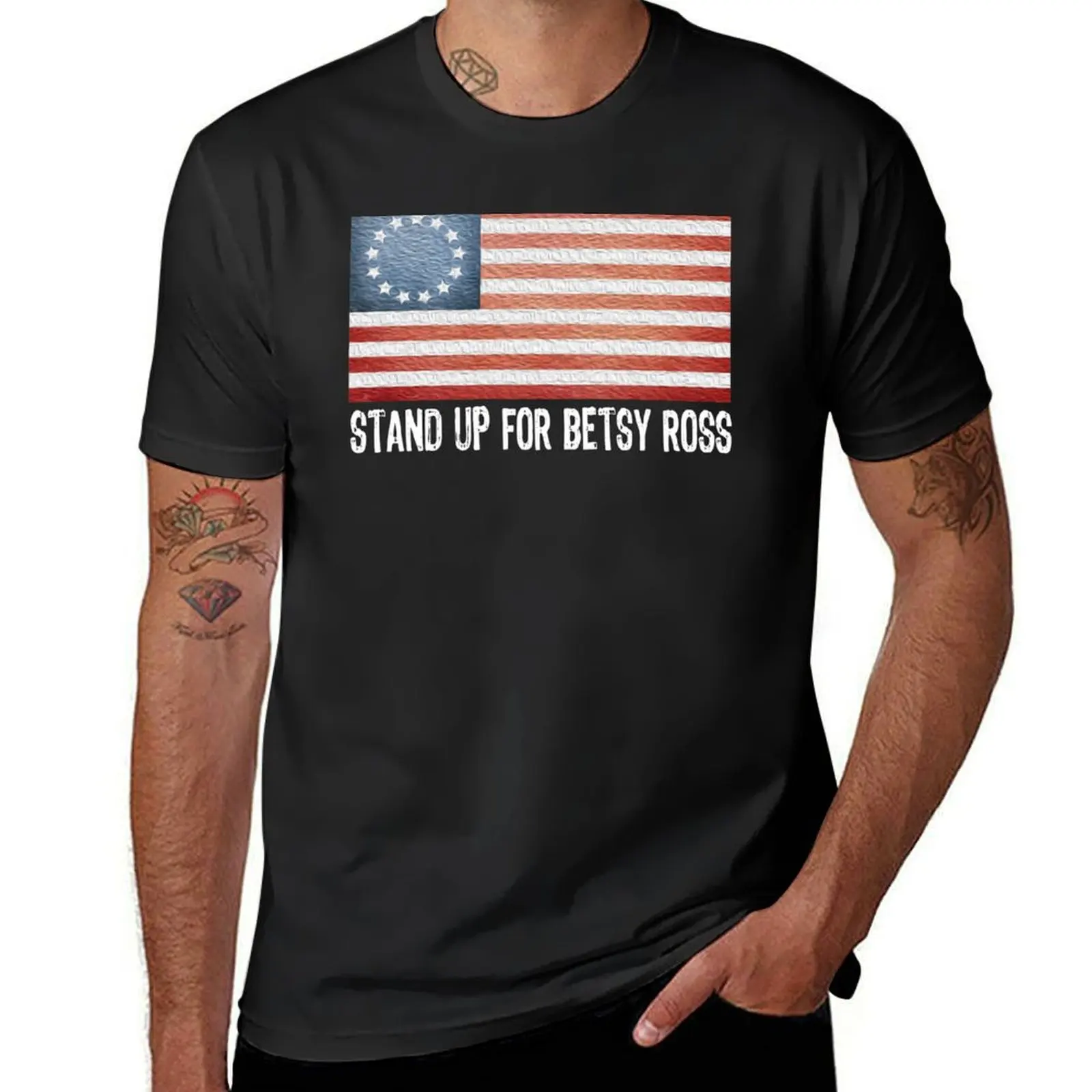 

rush betsy ross limbaugh Gift - Stand Up For Betsy Ross T-Shirt summer 2025 cotton man t-shirts customizeds t shirts men