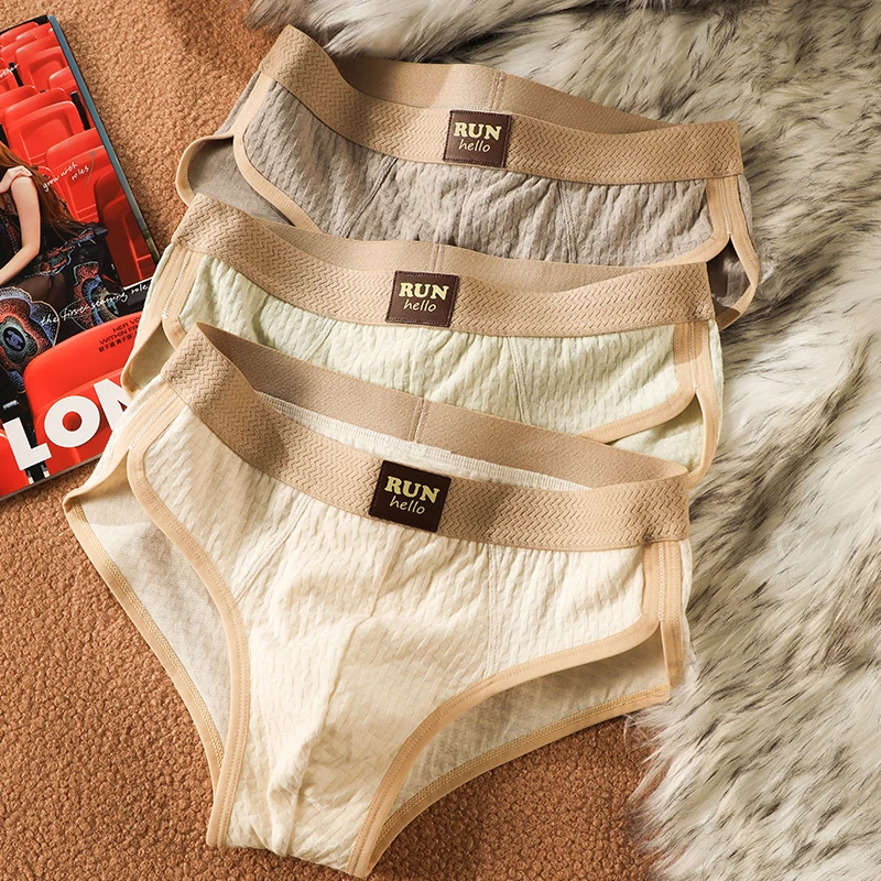 

3 Pack Breathable Cotton Mens Briefs Youth Sports Style Personality Underwear Soft Comfortable Fit for Active Boys