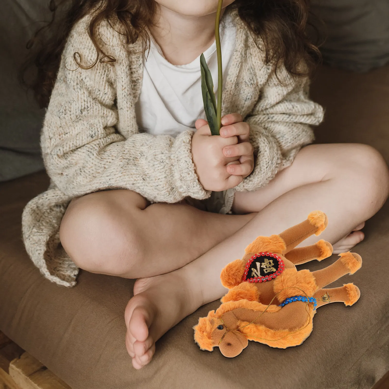 

Stuffed Animal Soft Material Kids Room Decor Lovely Stuffed Camel for Children Birthday Present Educational Playroom