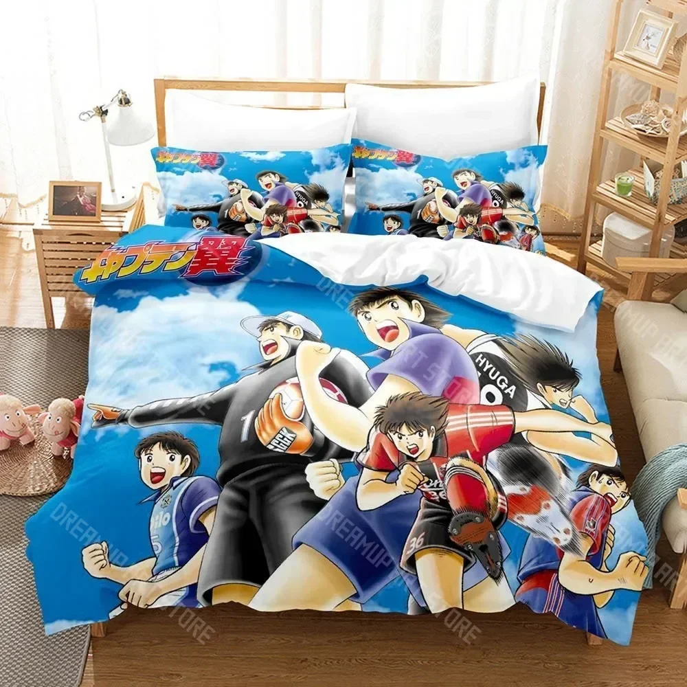 Exquisite 3D Print Captain Tsubasa Bedding Set Single Twin Full Queen King Size Bed Set Adult Kid Bedroom Duvetcover Sets Anime