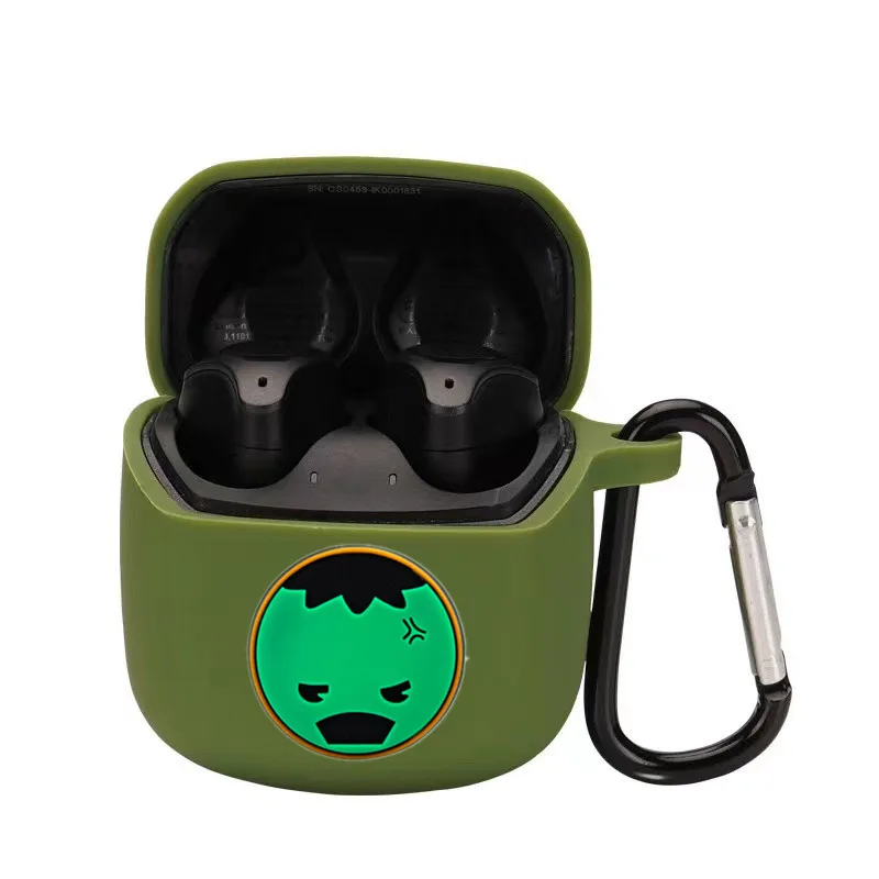 ديزني مارفل حقيبة سماعة الاذن غطاء ل JBL نادي برو + TWS سيليكون سماعات بلوتوث صندوق شحن واقية قذيفة مع هوك