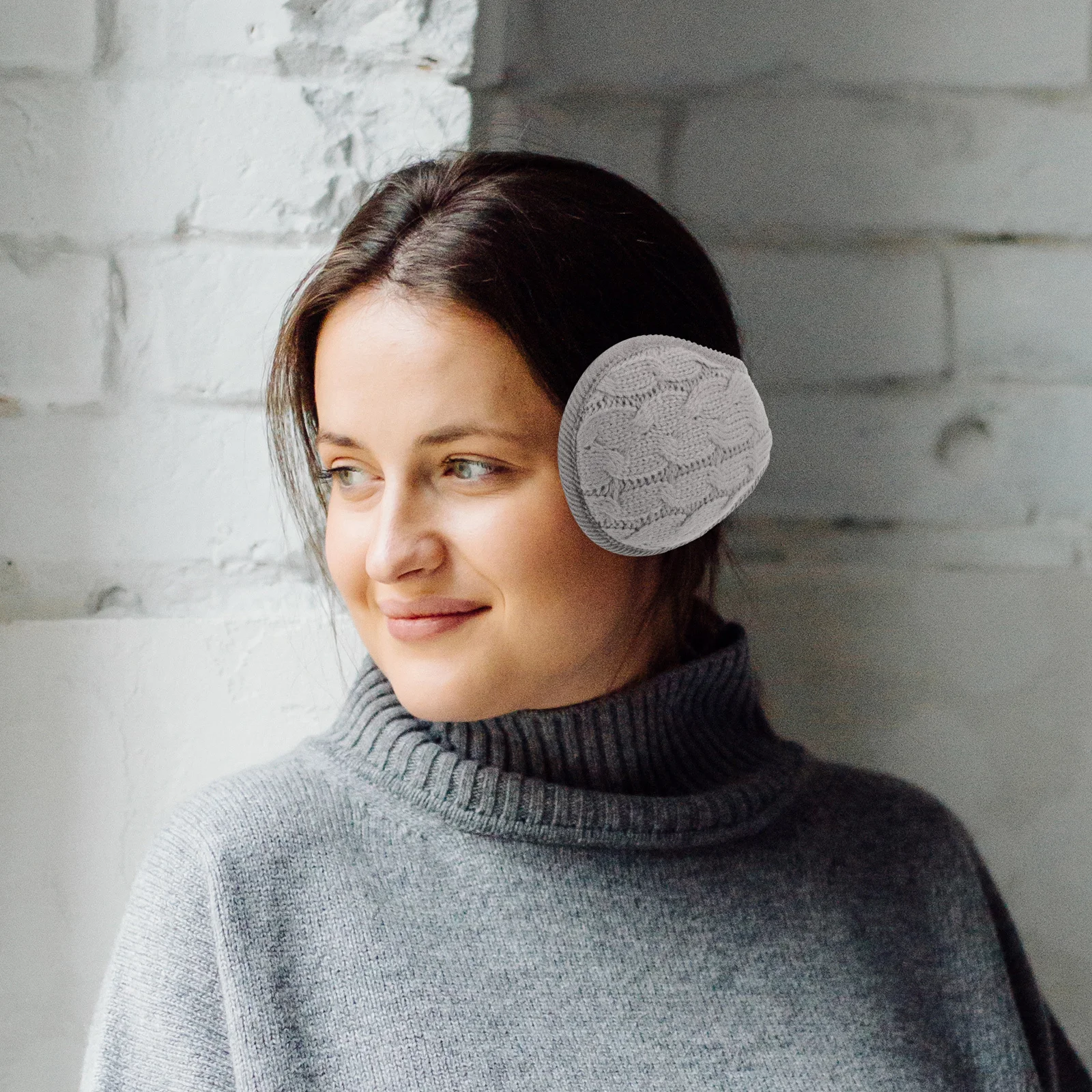 الدافئة متماسكة الأذن دفئا طوي الشتاء غطاء للأذنين للنساء الرجال الصوف الأذن يغطي عقال في الهواء الطلق حماية الطقس البارد #2