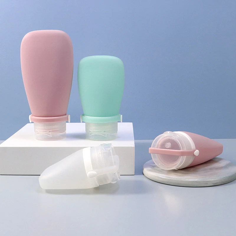Garrafas de viagem de silicone à prova de vazamento recipientes recarregáveis espremíveis tamanho tubo cosmético para shampoo loção sabão líquidos engarrafamento