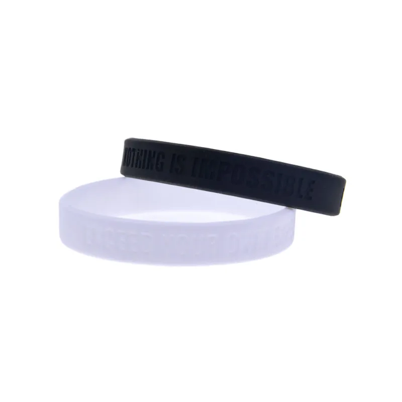 50 Pcs EXCEED YOUR OWN EXPECTATIONS NOTHING IS IMPOSSIBLE Silicone Wristband Student Exam Graduation Dream Pursuit Souvenir Band