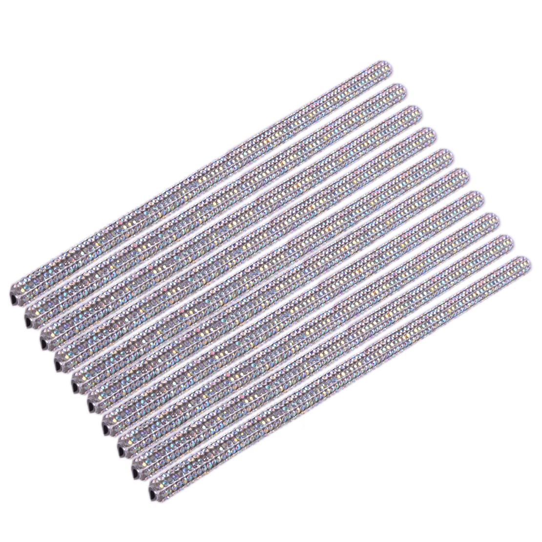 

10pcs Clip-On Rhinestone Car Air Vent Outlet Decoration Trims Strips Fit For All Straight Air Conditioning Outlet Grill Models