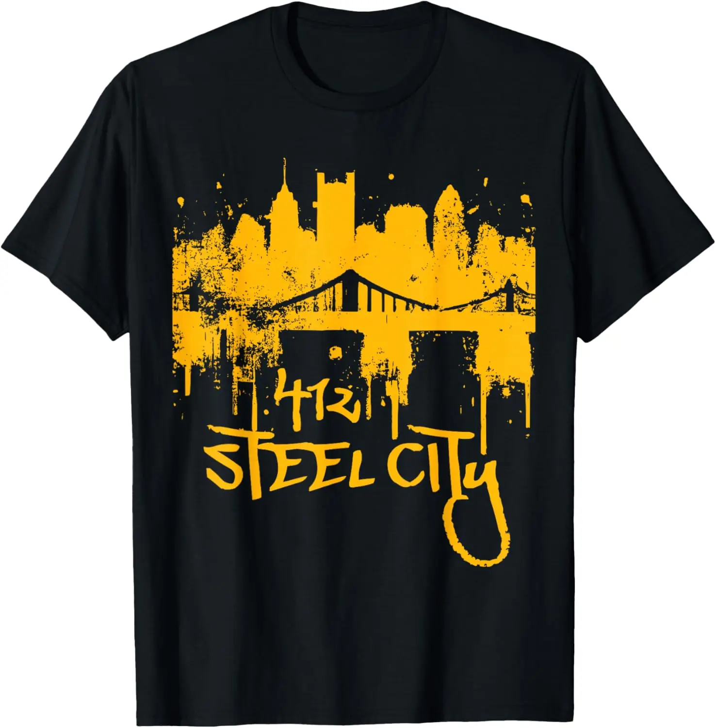 

Футболка с изображением горизонта Питтсбурга Steel City Skyline