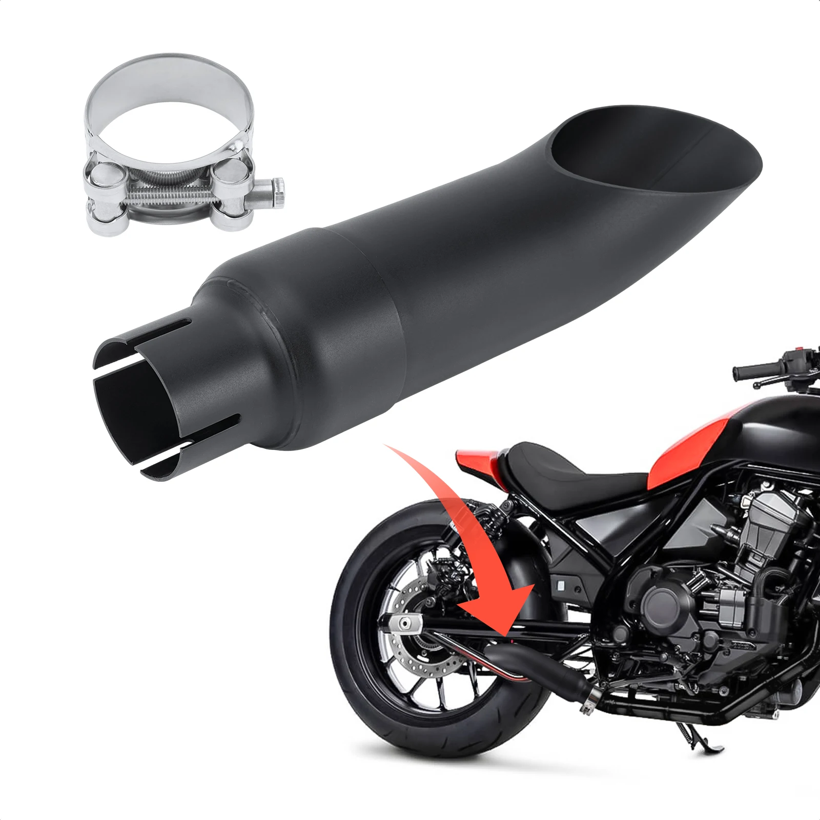 

Motorcycle Short Silencer For Honda CMX1100 2021-2022 Black