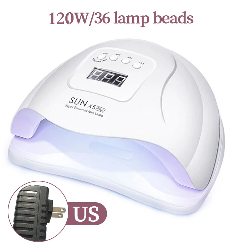 X5 max uv gel lâmpada do prego 120w uv secador de unhas luz led para gel polonês-4 temporizadores profissional secador de unhas gel polonês luz