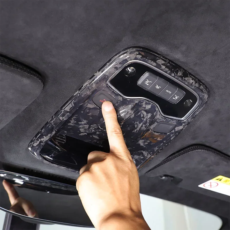 

1Pcs Real Carbon Fiber For Lotus EMIRA 2021-2023 Car Roof Reading Light Decorative Panel Sticker Car Interior Accessories