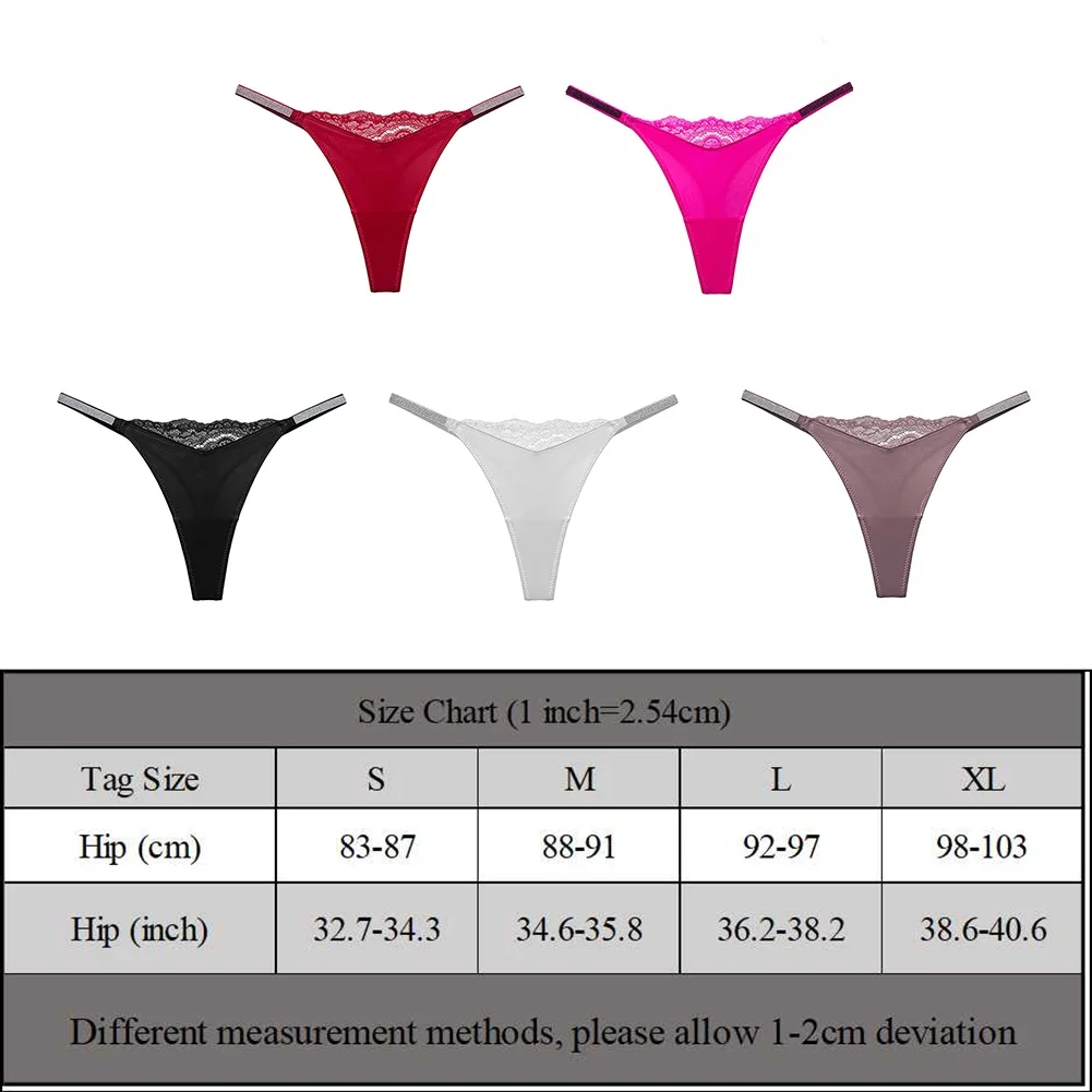 Rhinestone Women Sheer G-string Thongs Underwear UnderpantsT-back Low Rise Panty