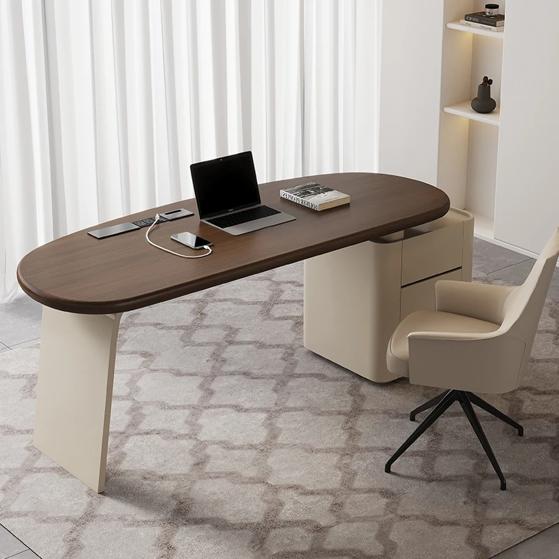 Setup Executive Table Work Desk Supplies Wooden Luxury Work Desk Reception Beauty Salon Mesa De Escritorio Working Equipment ZT