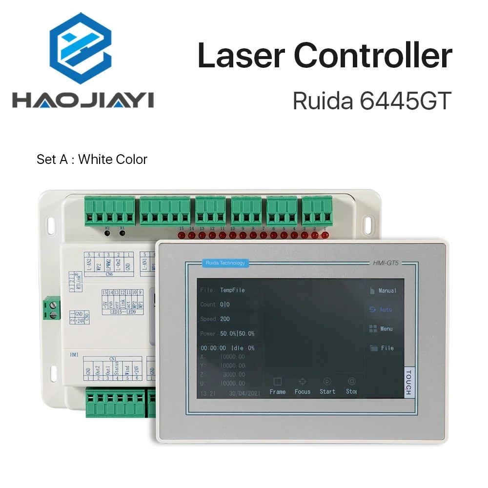 New Arrival Ruida Controller 6445GT Touch Screen White/Black Color for Co2 Laser Engraving Cutting Machine Upgrade