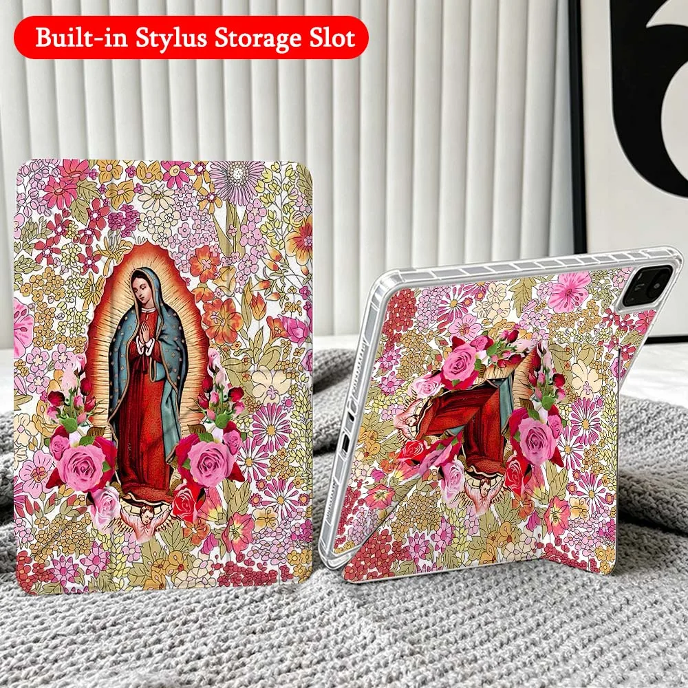 Cartoon Angel Art Case For Xiaomi Redmi Poco Pad 5 6 7 8 Pro SE 11 11.2 12.1 Inch Transparent Y-Shaped Folding Tablet