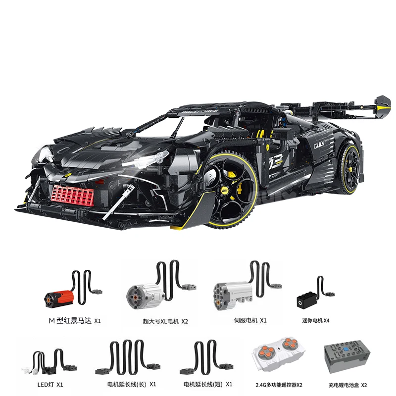 

IN STOCK MOC Technical Remote Control Sports Car 296 Building Blocks Model Vehicle Bricks Assembling Toys for Children Gift Set