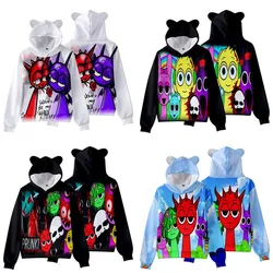 Sprunki Hooded Sweater Horror Sprunki  Hooded Sweater For Children Winter Clothing Fashion Hooded Wenda Oren Incredibox  Hooded