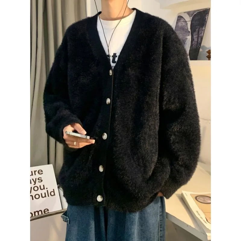 

Men's Lazy Style Cardigan Sweater Open Front Knitwear Spring 2026 Non-deformable Other Sleeve Length Other Collar Design