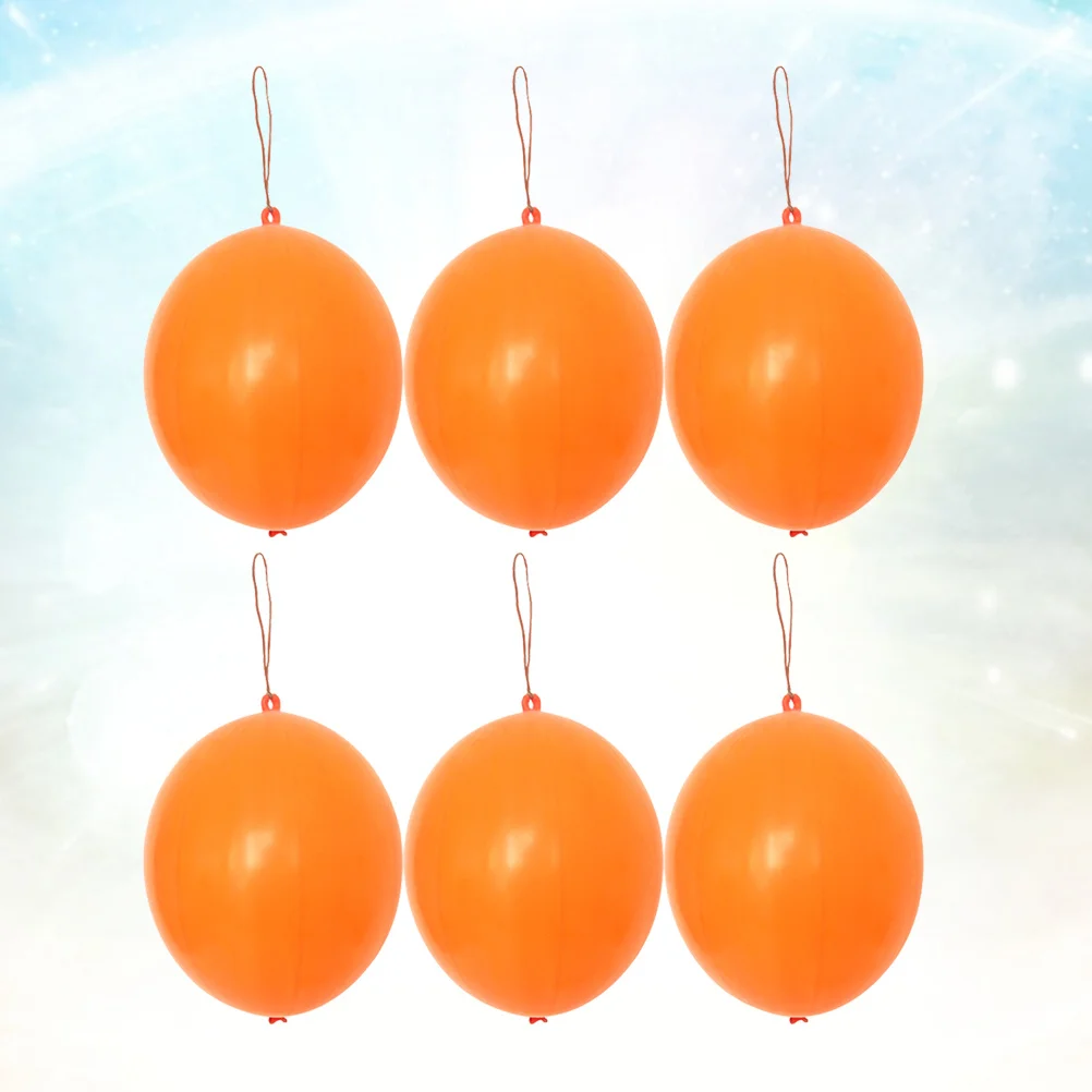 

10Pcs Punch Balloons Neon Colors Inflatable Rubber Band Handle Party Birthday Fun for