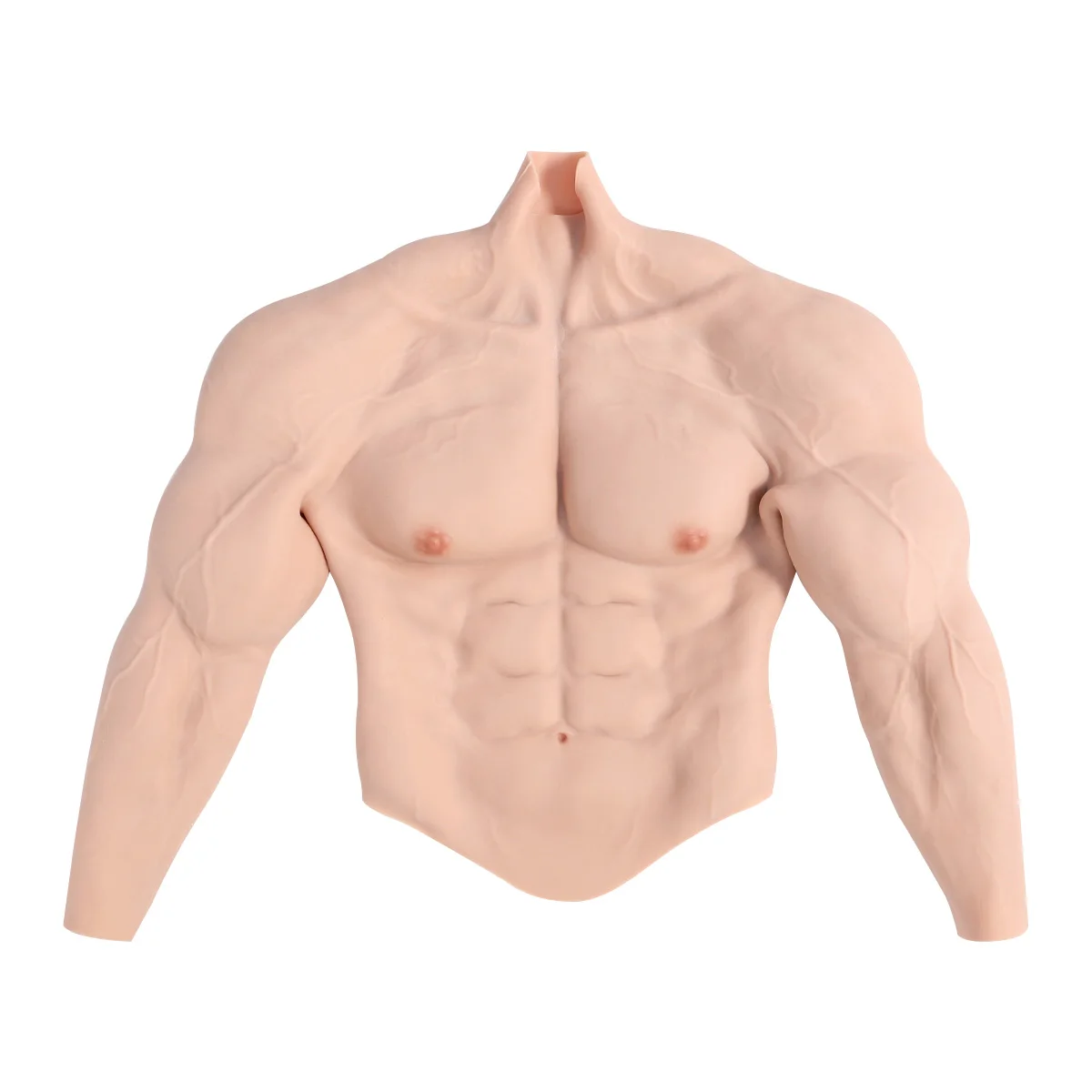 Fake Muscle Silicone Soft Muscle Suit Chest Plate Simulation Skin Breast Form Cosplay Party