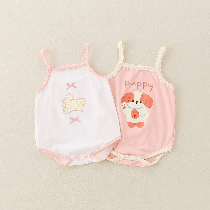 

Baby A-class Pure Cotton Suspender Bag Fart Clothes, Summer New Comfortable Newborn Clothes, Cute Girl Baby Clothes