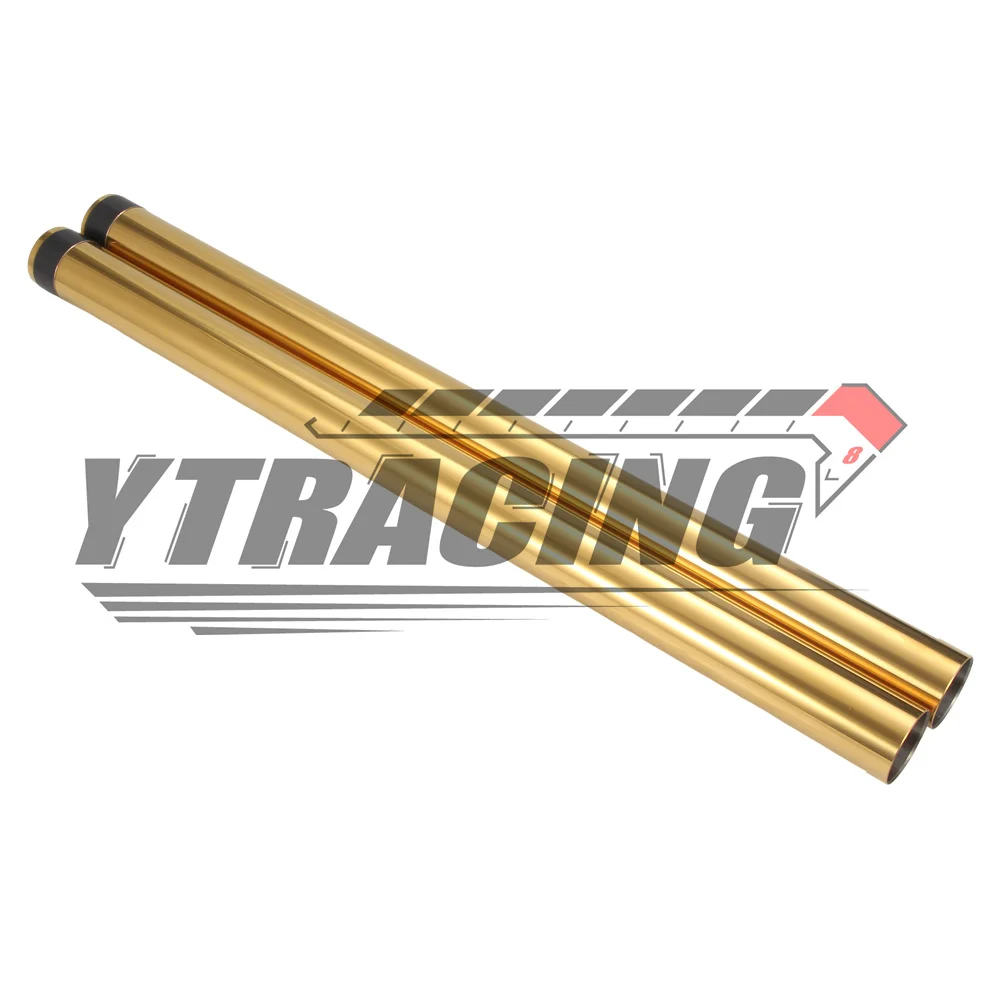 Black/Gold DLC Front Inner Fork Leg Tubes For Triumph Boneville T120 2016-2024 Street Scrambler 900 2017-2020 41x602mm T2046532