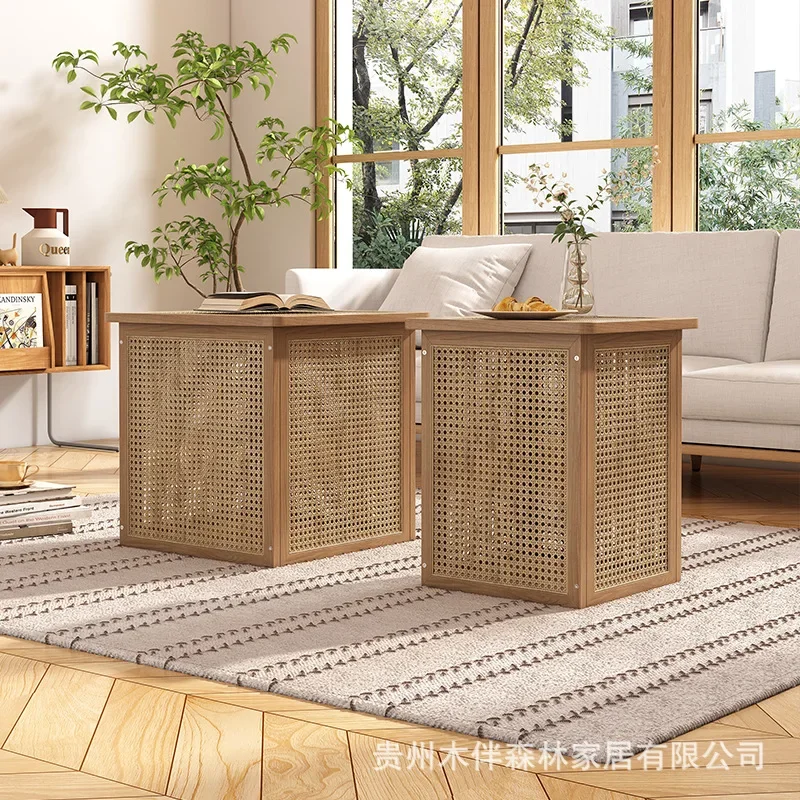 Solid wood box large storagebox rattan storagbox sorting gridbox stool laundry basket coffeetable longtable large capacity