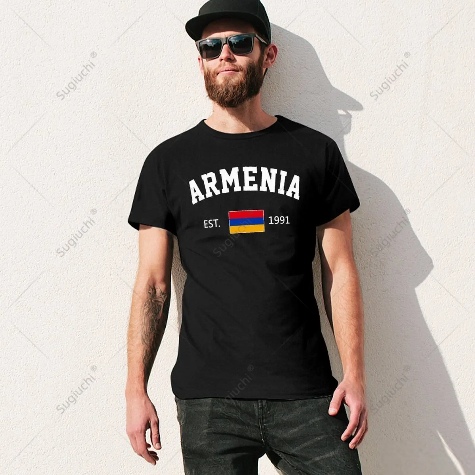 Unisex Men Armenia EST.1991 Independence Day Tshirt Tees T Shirts Women Boys 100% Cotton T-Shirt