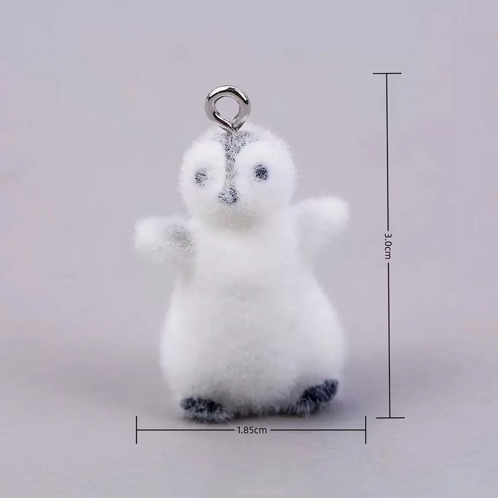 5 قطعة يتدفقون البطريق الصغيرة الراتنج السحر الحيوان قلادة DIY بها بنفسك سلاسل الهاتف المفاتيح القرط ملحق لصنع المجوهرات النتائج #5