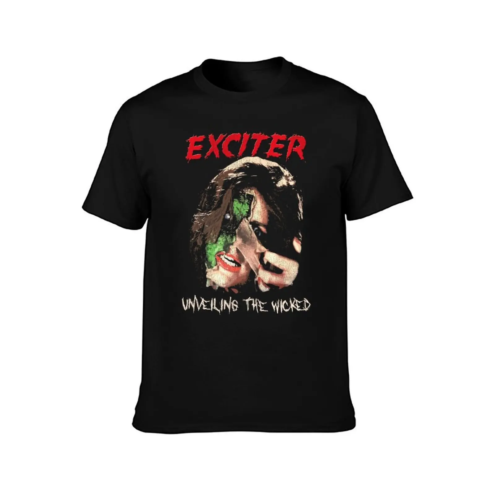 Exciter T-Shirt, Summer Casual Cotton Tee, Oversized Streetwear Tops, Vintage Graphic Print, Loose Fit Short Sleeve, 100% Cotton