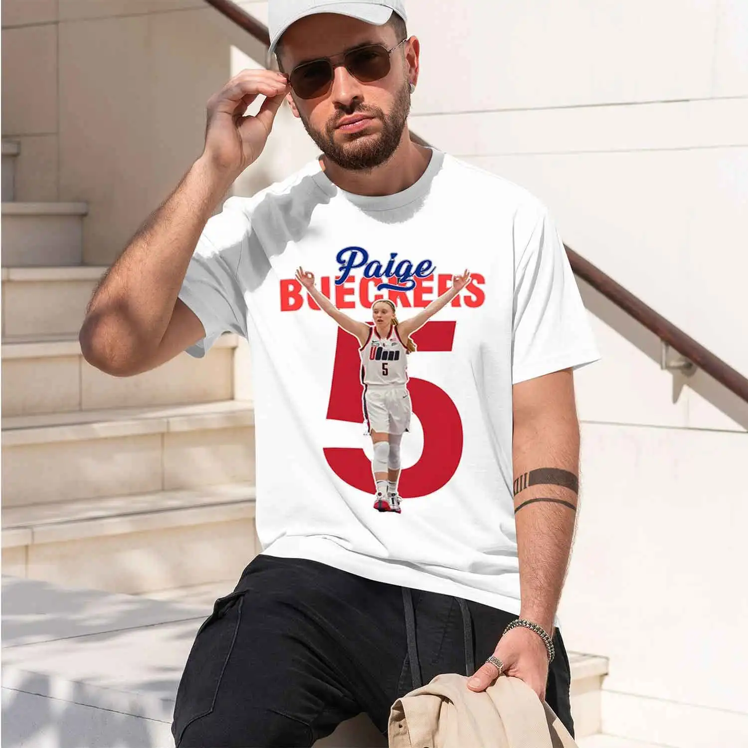 Paige Bueckers Number 5 T-shirts Basketball Player Printing Tee-shirt Graph Tees Short Sve Men/Women Tshirts Camisetas Male 2026