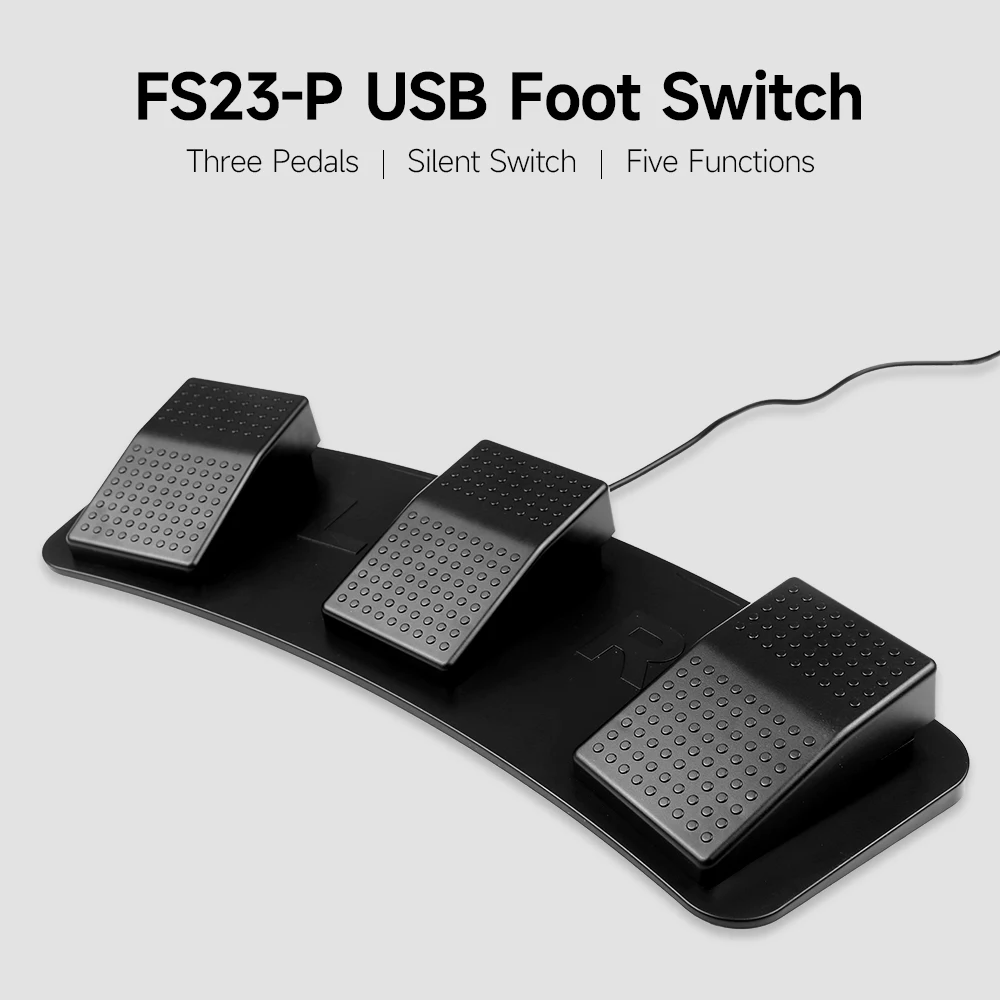 

USB Triple Foot Switch Multifunctional Customized Foot Pedal Photoelectric Switch for Image Acquisition Music Game Control