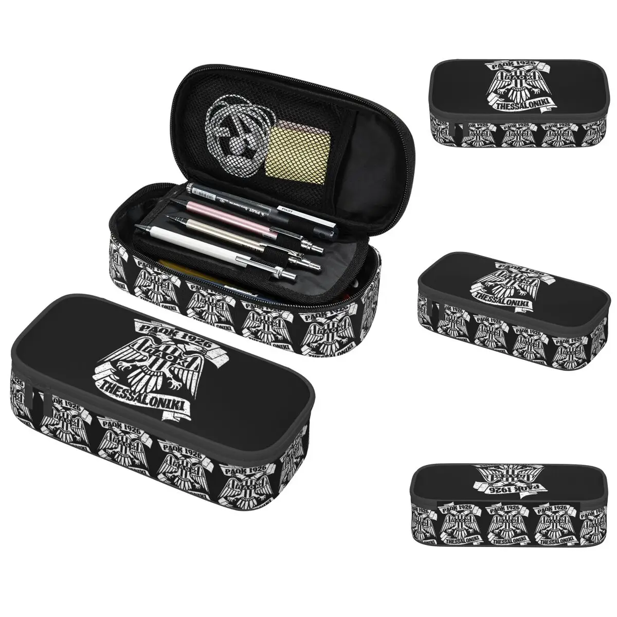 

Paok Thessaloniki Ultras Hooligans Pencil Case for Students Gifts Pen Box Pencil Bag Stationery Supplies Pen Holder Bag