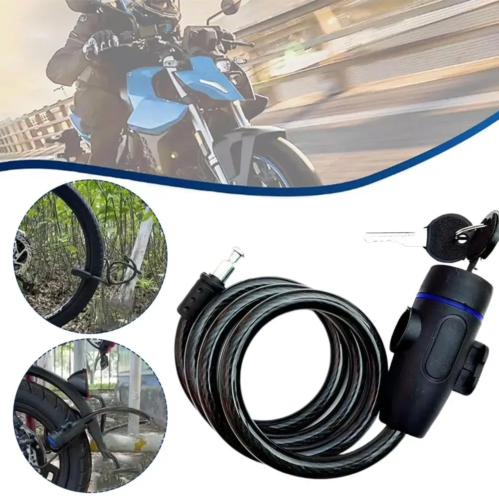 Heavy Duty Motorcycle Chain Lock Metal Anti Theft Bike Lock With 2 Keys For Maximum Security And Reinforcement Of Bicycle