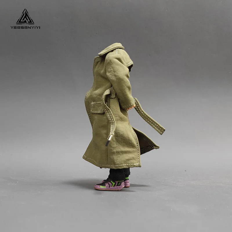 1/18 Scale Long Trench Coat |3.75-Inch Styled Jacket |Figure Clothes for BFS and Dark Source Series |Wire-Shaped BJD Clothing