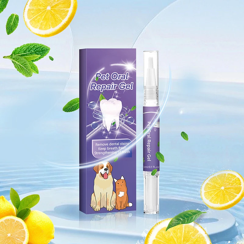 1/2/3Pcs สัตว์เลี้ยงฟันทําความสะอาดปากกาสุนัข Cat Tartar Plaque Remover Freshen Breath ทําความสะอาดระงับกลิ่นกายซ่อมหมากฝรั่งสัตว์เลี้ยง Oral Care เจล