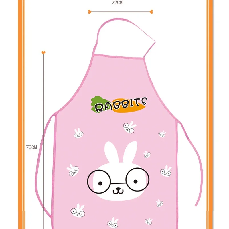 Hello Kitty Apron Kitchen Wipeable Waterproof Oil-Proof Cartoon Cute Transparent Women Mother Cooking Bib Men Baking New Aprons