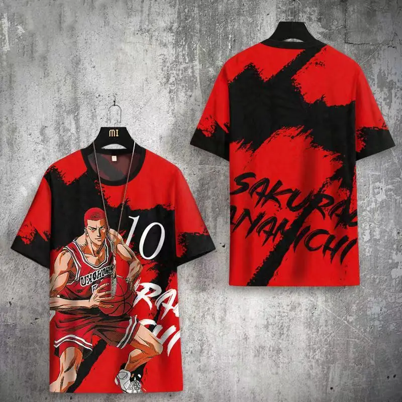 

The Summer Bestseller Is A Fashionable and Personalized Round-neck Printed T-shirt for Both Boys and Girls of Slam Dunk