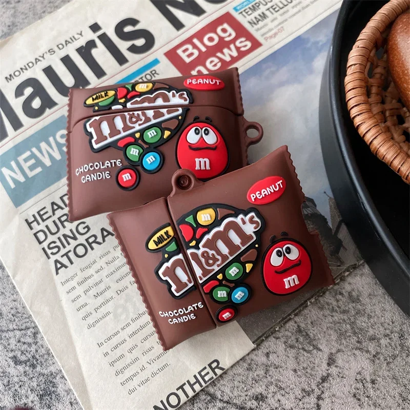 Schokoladen-Cartoon für Airpods 1 2 3 Pro Case Cover Silikon Soft Snacks Kopfhörer hülle für Airpods Pro 2 Wireless Charging Cover