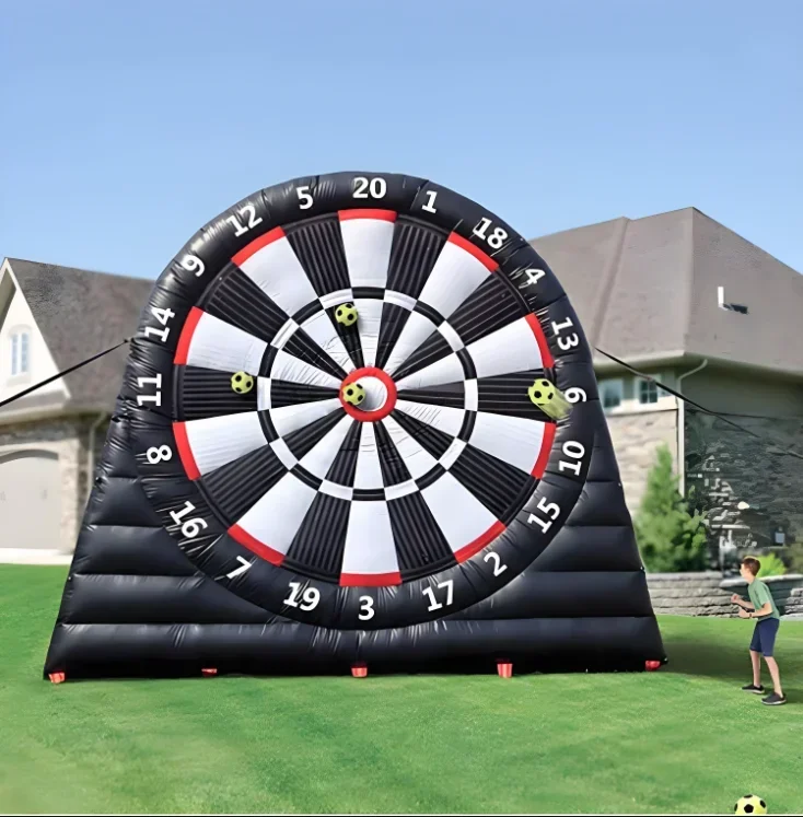 Cheap Price Inflatable Football Kick Target Game Magic Tape Soccer Dartboard Inflatable Football Dart for Rental Business