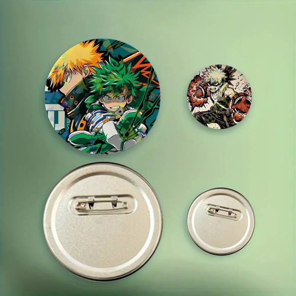 Anime My Hero A-Academia Bakugo Katsuki Badge Set Glass Shine Brooches Lapel Backpack Costume Gifts Decoration birthday
