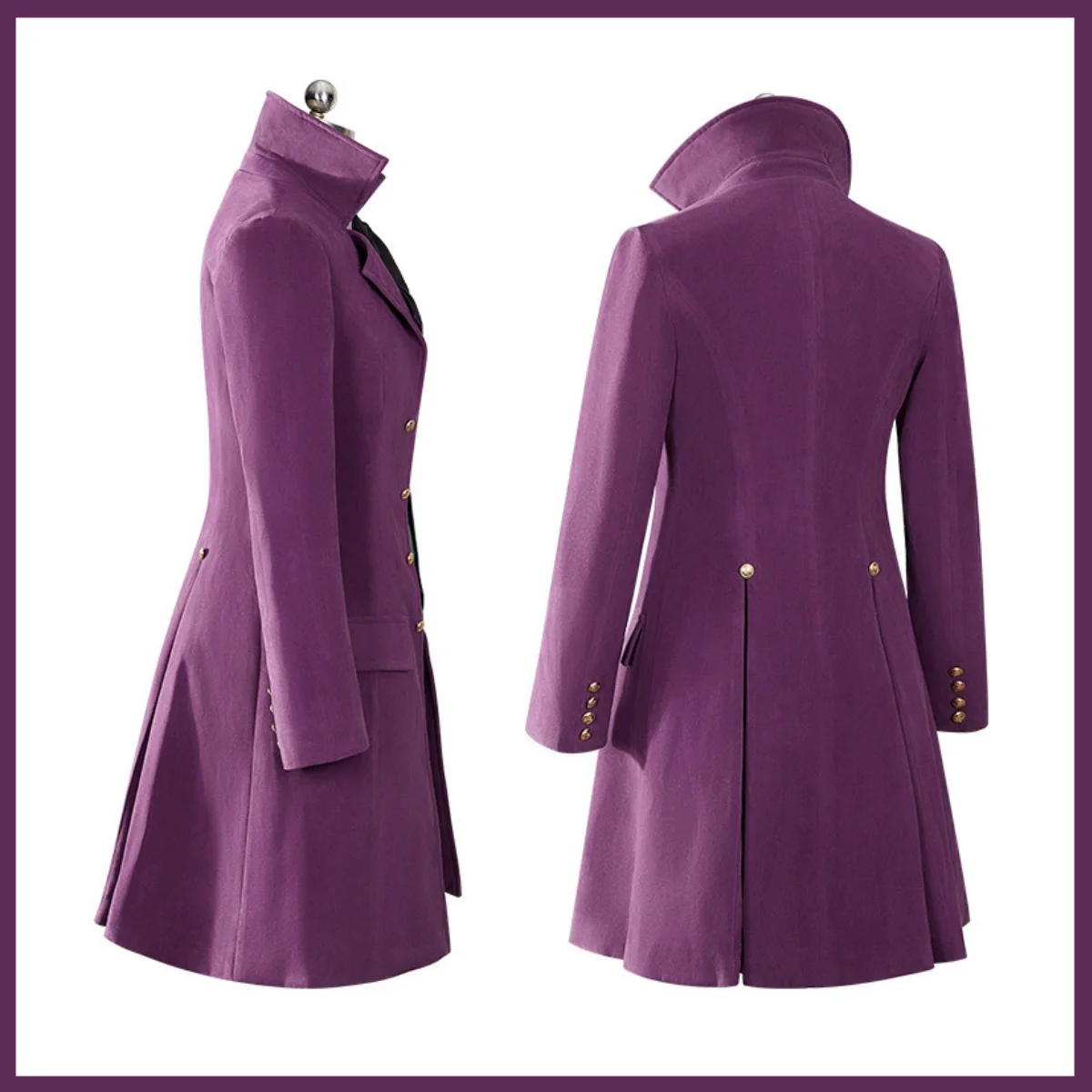 أنيمي ألويس ترانسي تأثيري حلي الأرجواني مساء معطف على شكل ثوب قميص موحد شعر مستعار رجل كرنفال عيد الميلاد البدلة