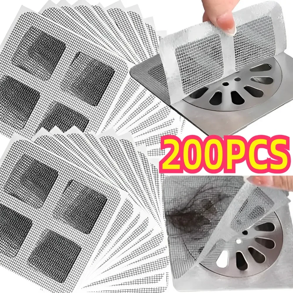 Disposable Shower Drain Hair Catcher Mesh Shower Drain Covers Floor Sink Strainer Filter Hair Stopper For Bathroom Kitchen