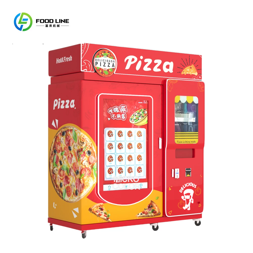 Hot Selling Pizza Vending Machine Fully Automatic Fast Food Making Hot Pizza Machine Self-service Outdoor Pizza Vending Machine