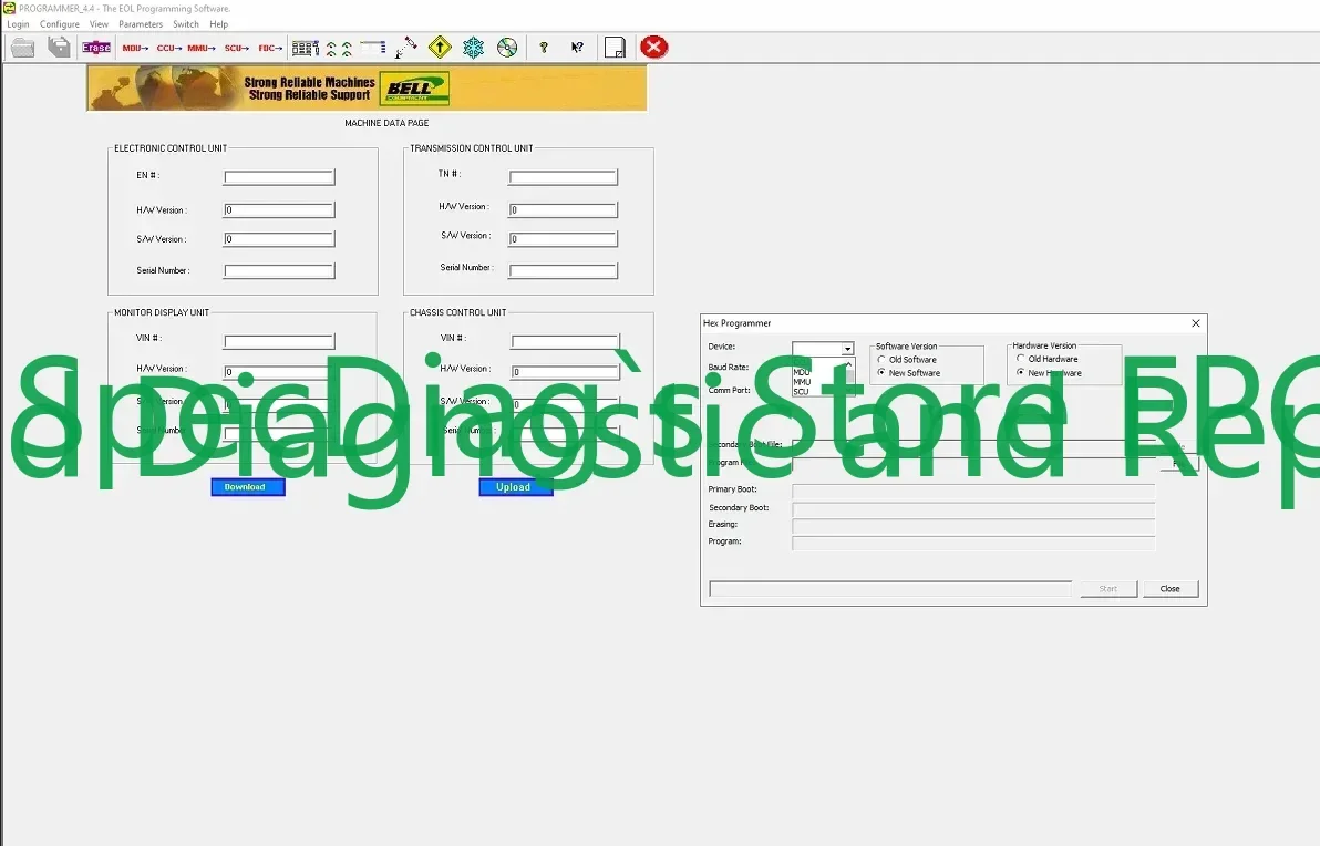 SpecDiag Bell EOL Version 4.4 Programming Software