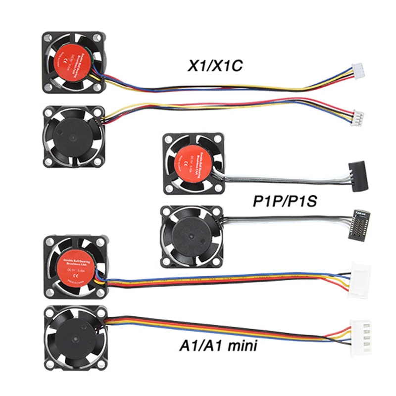 

Вентилятор Hot-End с двойным шариковым охлаждением, вспомогательный вентилятор для рассеивания тепла для Bambulab P1/X1/A1, аксессуары для 3D-принтеров