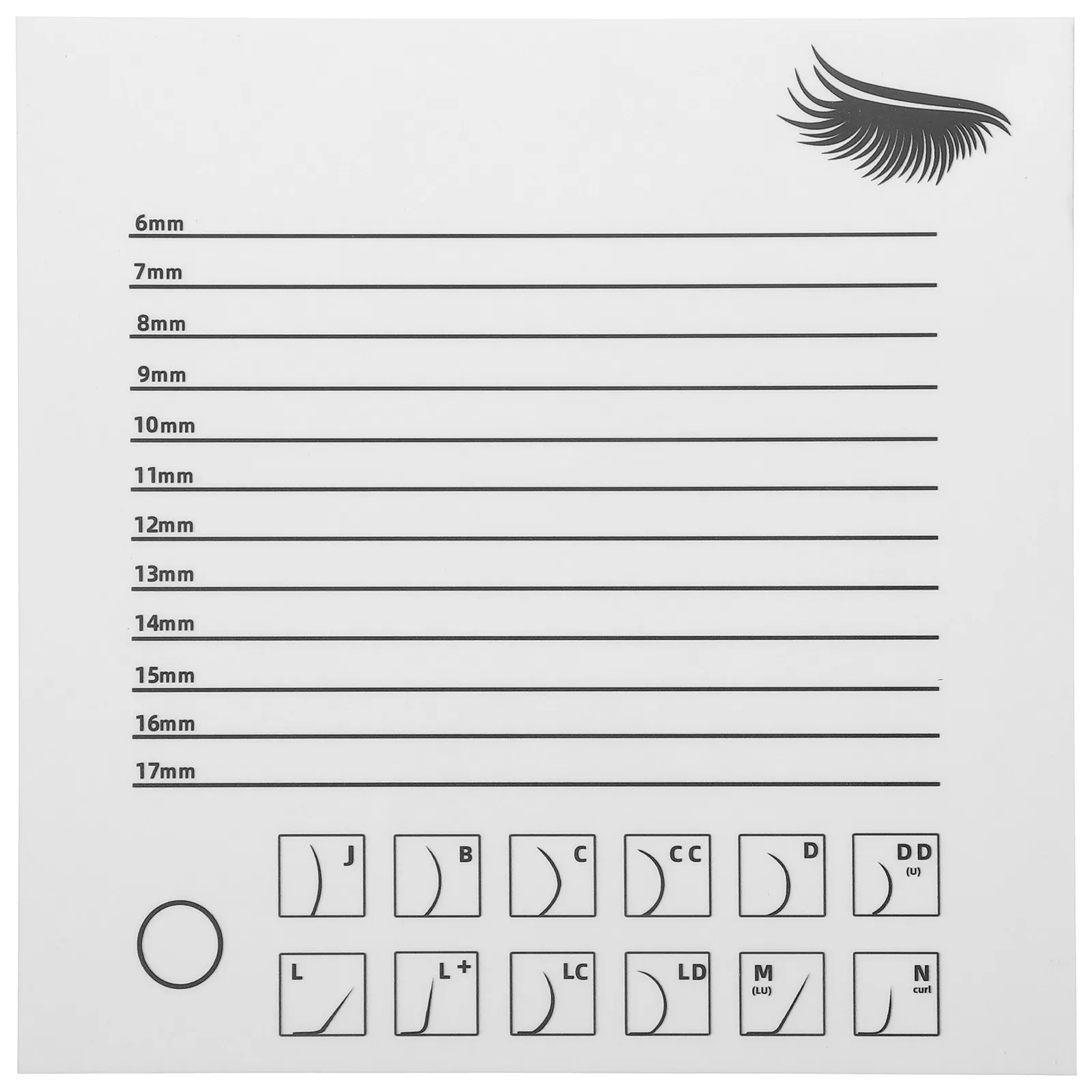 

Большая прозрачная акриловая доска для демонстрации ресниц с точной измерительной шкалой, лоток для наращивания ресниц